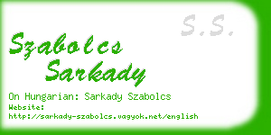 szabolcs sarkady business card